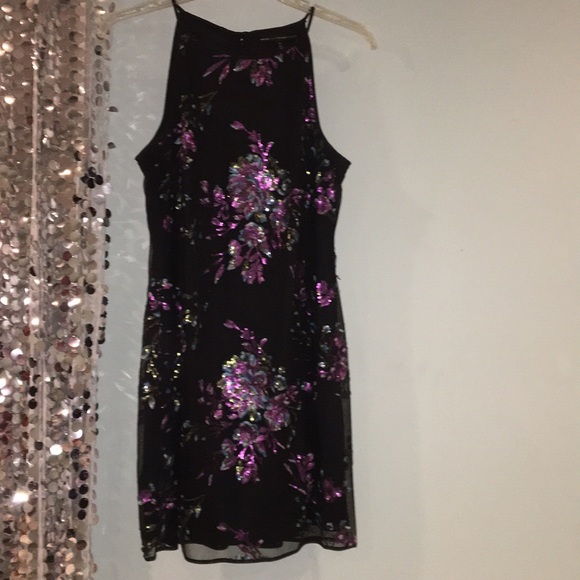 White House Black Market- Floral Sequence Dress - Picture 4 of 4